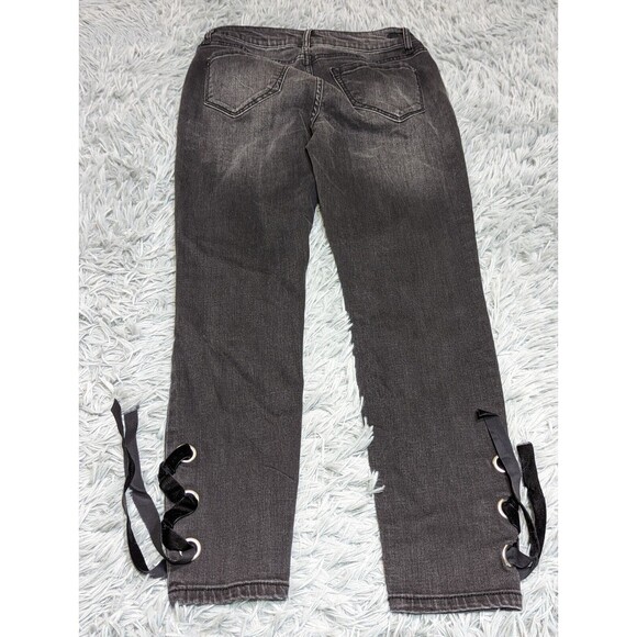 Kensie Jeans Skinny Womens Size 4/27‎ 4 Velvet Tie Off Cuffs Black 25 inseam - Picture 2 of 10
